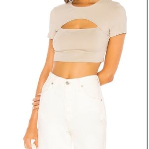 NWT Superdown Eva chest slit top